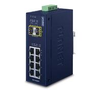 Planet IGS-1020TF switch No administrado Gigabit Ethernet (10/100/1000) Negro - Switch de red (No administrado, Gigabit Ethernet (10/100/1000), Bidireccional completo (Full duplex), Montaje de pared)