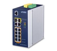 Planet IP30 Industrial L2+/L4 8-Port 1000T 802.3at PoE + 2-Port, IGS-5225-8P2T2S (1000T 802.3at PoE + 2-Port 10/100/1000T + 2-Port 100/1000X SFP Full Managed Switch (-40 to 75 C, Dual)