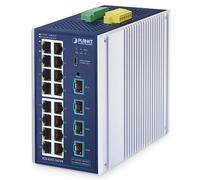 Planet IP30 Industrial L2+ 16-Port 10/100/1000T + 4-Port 10G SFP+ Managed Switch (-40~75 degrees C)