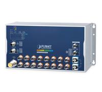 Planet Industrial L3 16-Port 10/100/1000T 802.3at PoE M12 + 2-Port 10GBASE-T M12 Bypass + 2-Port 10G Q-ODC