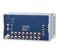 Planet Industrial L3 16-Port 10/100/1000T 802.3at PoE M12 + 2-Port 10GBASE-T M12 Managed Ethernet Switch