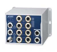 Planet Industrial L3 16-Port 10/100/1000T 802.3at PoE M12 Managed Ethernet Switch with Wide Voltage Input