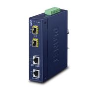 PLANET IP30 Industrial 2-port convertidor de medio Azul