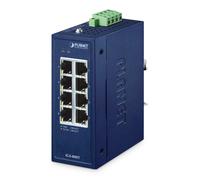Planet IP30 Compact size 8-Port 10/100/1000T Gigabit Ethernet Switch (-40~75 degrees C, dual 9~48V DC/24V AC