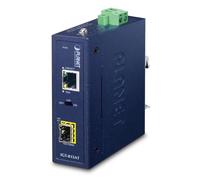 Planet IP30 Compact size Industrial 100/1000BASE-X SFP to BASE-T, IGT-815AT (100/1000BASE-X SFP to Base-T Media Converter LFP Supported)