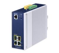 Planet IP30 DIN-rail Industrial 2-Port 10/100/1000T + 2-Port 1G/2.5G SFP Managed TSN Media Converter