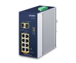 PLANET IP30 Ind 8-P 10/100/1000T No administrado Gigabit Ethernet (10/100/1000) Energía sobre Ethernet (PoE) Azul, Blanco