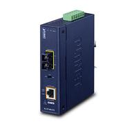 PLANET IP30 Industrial 10/100/1000BAS convertidor de medio 1000 Mbit/s Azul