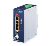 Planet IP30 Industrial 4-Port 10/100/1000T 802.3at PoE+ to VDSL2 Extender -35b/30a profile w/ supervectorin