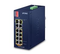 Planet IP30 Industrial 8-P 10/100TX 802.3at PoE + 2-Port Gigabit, IFGS-1022HPT (802.3at PoE + 2-Port Gigabit TP/SFP Combo Ethernet Switch (-40 to 75 C, 250m Extend Mode, Dual redundant)