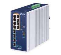 Planet IP30 Industrial 8 puertos 10/100/1000T 802.3bt PoE +, W128807240 (10/100/1000T 802.3bt PoE + 4 puertos 10G SFP+ Ethernet Switch)