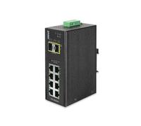 PLANET IP30 Industrial 8X 1000TP + 2X 100/1000F SFP Full Managed Ethernet Switch (-40 a 75 grados C)