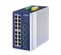 Planet IP30 Industrial L2+ 16-Port 10/100/1000T + 4-Port 10G SFP+ Managed Switch (-40~75 degrees C)