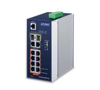Planet IP30 Industrial L2/L4 8-Port 10/100/1000T 802.3at PoE, IGS-4215-8P2T2S (10/100/1000T 802.3at PoE + 2-Port 10/100/1000T + 2-Port 100/1000X SFP Managed Switch (-40~75 Degrees)