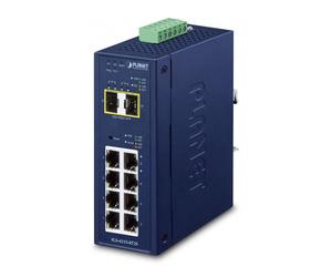 PLANET IP30 Industrial L2/L4 8-Port Gestionado L2/L4 Gigabit Ethernet (10/100/1000) Azul
