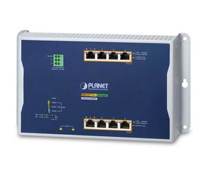 PLANET IP30, IPv6/IPv4, 4-Port Gestionado L2/L2+ Gigabit Ethernet (10/100/1000) Energía sobre Ethernet (PoE) Azul, Gris