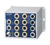 Planet IP50 Industrial L2+ 8-Port 10/100/1000T 802.3at PoE M12 + 4-Port 10/100/1000T M12 Managed Ethernet Switch