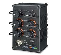 Planet IP67-rated Industrial L2+ 4-Port 10/100/1000T 802.3at, IGS-604HPT-RJ (4-Port 10/100/1000T 802.3at PoE + 2-Port 10/100/1000T Managed Ethernet Switch(-40~75 Degrees C), ERPS Ring,)
