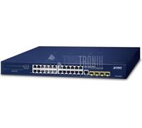 PLANET IPv4/IPv6, 24-Port Gestionado L2/L4 Gigabit Ethernet (10/100/1000) 1U Azul