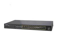 PLANET L2+/L4 24-Port 100/1000X SFP 8 Shared TP Managed Static Routing IPv4/IPv6 W/48V Redundant Power
