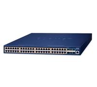 Planet GS-6311-48P6X Layer 3 48-Port 10/100/1000T 802.3at PoE + 6-Port 10G SFP+ Managed Ethernet Switch (600W PoE budget, hardware-based Layer 3 RIPv1/v2, OSPFv2 dynamic routing, supports ERPS Ring, P