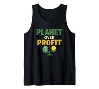 Planet Over Profit - Activista ecológico de la Tierra sobre el Dinero Camiseta sin Mangas