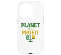 Planet Over Profit - Activista ecológico de la Tierra sobre el Dinero Carcasa para iPhone 15 Pro