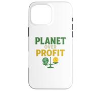 Planet Over Profit - Activista ecológico de la Tierra sobre el Dinero Carcasa para iPhone 16 Pro MAX