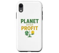 Planet Over Profit - Activista ecológico de la Tierra sobre el Dinero Carcasa para iPhone XR