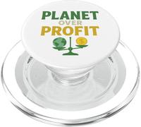 Planet Over Profit - Activista ecológico de la Tierra sobre el Dinero PopSockets PopGrip para MagSafe