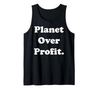 Planet Over Profit Eco Statement Design Camiseta sin Mangas