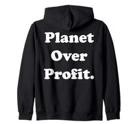 Planet Over Profit Eco Statement Design Sudadera con Capucha