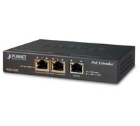 PLANET POE-E202 ampliador de red Transmisor y receptor de red Negro 10, 100, 1000 Mbit/s