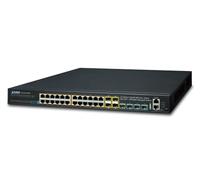 PLANET SGS-6341-24P4X switch Gestionado L3 Gigabit Ethernet (10/100/1000) Energía sobre Ethernet (PoE) 1U Negro