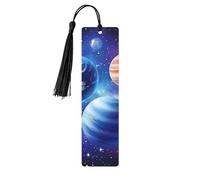 Planet Space Star - Marcapáginas de madera con impresión de doble cara, 5 piezas, regalos para mujeres para amantes de los libros, accesorios geniales para cuadernos, regalos de cumpleaños para