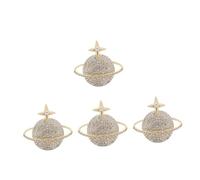 Planet Star Novelty Cardigan Collar Sweater Qipao Brooch Clothing Lapel Pin Shawl Clip Zinc Alloy Gold
