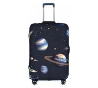 Planet Stars and Milky Way Galaxy Print - Funda protectora elástica lavable para equipaje, protector de equipaje de viaje, Blanco, M
