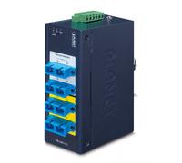 PLANET Switch by-pass indus 4x SC monomode -40/+75°C convertidor de medio 1310 nm Azul