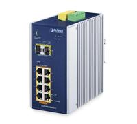 Planet Switch Industrial IP30 Gestionable L2+/L4 8 Puertos PoE Gigabit 802.3at + 2 SFP 1G/2.5G Rango Temp. -40 a 75°C