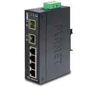 PLANET TECHNOLOGY ISW-621TF IP30 - Conmutador Ethernet industrial de 4 puertos 10/100Base-TX + 2 puertos 100Base-FX SFP (SM/MM SFP) (-40 ~ 75C)