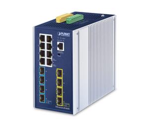 Planet TSN-6325-8T4S4X IP30 DIN-rail Industrial L3 8-Port 10/100/1000T + 4-port 1G/2.5G SFP + 4-Port 10G SFP+ Managed TSN Switch