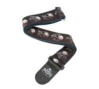 D'Addario Accessories Guitar Strap - Guitar Accessories - Electric Guitar Strap, Acoustic Guitar Strap, Acoustic Electric Guitar Strap & Bass Guitar Strap - Alchemy - Muted Skulls
