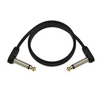 Planet Waves Cable de conexión para guitarra D'Addario Classic Series, cable de pedal con conectores de 1/4", plano, ángulo recto, 2 pies