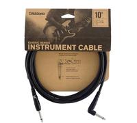 D'Addario Cable de guitarra - Cable para Instrumentos de la serie Classic -1/4 Pulg Macho a 1/4 Pulg Macho - 3.048 Metros - Right Angle - 1-Paquete