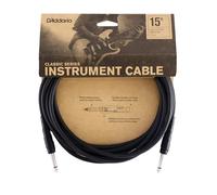 D'Addario Cable de guitarra D'Addario - Cable para Instrumentos de la serie Classic -1/4 Pulg Macho a 1/4 Pulg Macho - 4.572 Metros - Extremo Recto - 1-Paquete