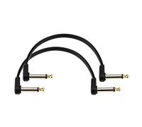 Planet Waves Cable Patch Guitarra D'Addario Flat 6 in Right Angle, Paq. 2