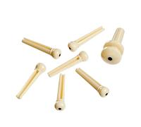 Planet Waves Injected Molded Bridge Pins with End Pin Set of 7 Ivory and Black Dot
