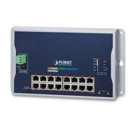 Planet WGS-4215-16P2S Switch Industrial Gestionable 16 Puertos PoE+ Gigabit 802.3at 2 SFP Montaje Pared IP40 -10/60°C 240W