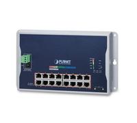 Planet WGS-4215-16P2S Switch Industrial PoE Gigabit Gestionable Montaje a Pared 16 Puertos PoE + 2 SFP