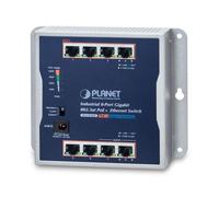 Planet WGS-818HP Switch Industrial 8 Puertos Gigabit PoE+ 802.3at Montaje a Pared